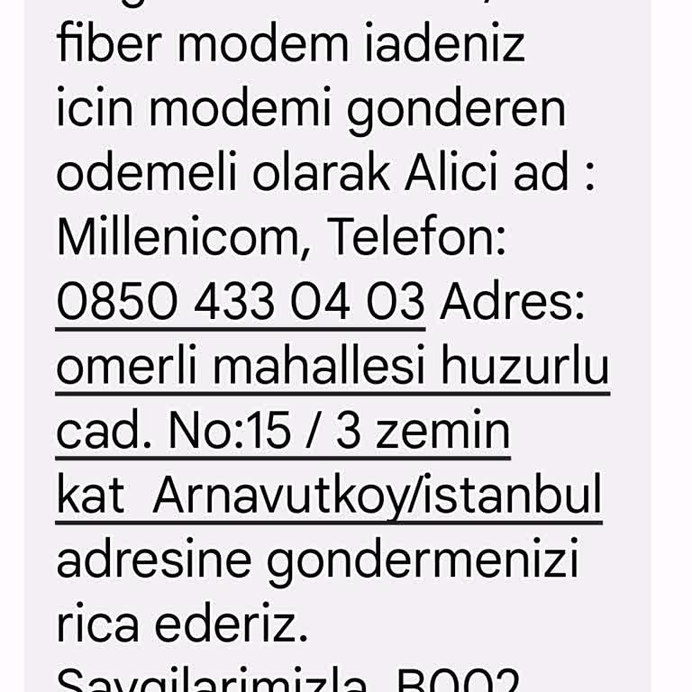 Millenicom Modem İadesinde Keyfi Davranış