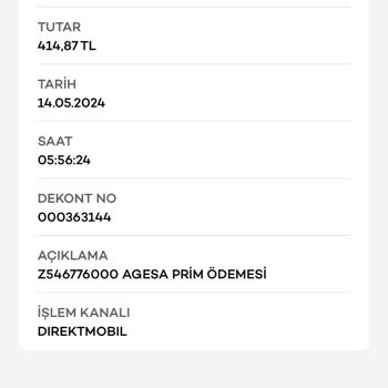Agesa Hayat Ve Emeklilik Akbank Kredi İşleminde Yaşanan Habersiz Prim Kesintisi
