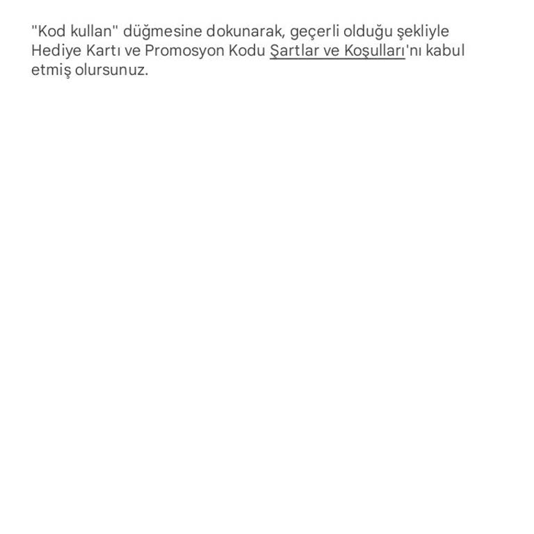 100TL Lik Google Play Kodu Hatası