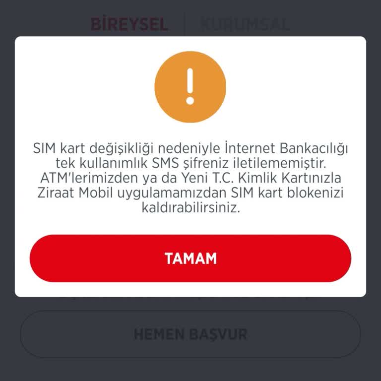 Ziraat Bankası Sim Kart Bloke Kalkmaması