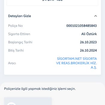 Allianz Sigorta Hatalı İşlem Yapılmış
