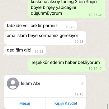 Aksoy Tuning Fatura Kesmeden İş Yapılıyor Yapılan Ön Ödeme Geri İade Edilmiyor