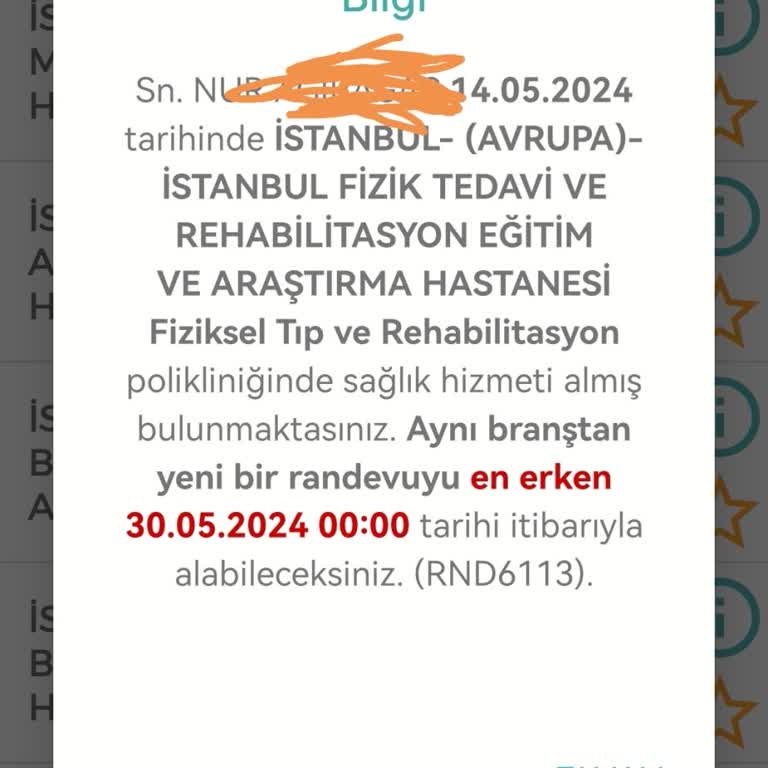 MHRS - 182 Randevu İptali Ve Yeniden Planlama Sorunu