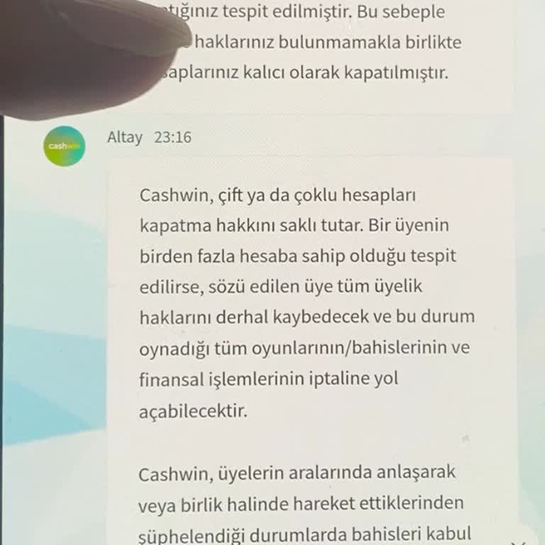 Cashwin Hakkımı İstiyorum Yardımcı Olurmuşsunuz.