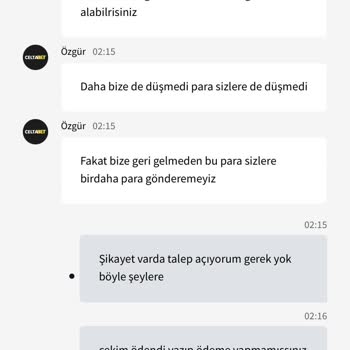 Celtabet Bakiyemi Ödemedi Canlı Desteğe Yazdığımda Üslupsuz Konuşma