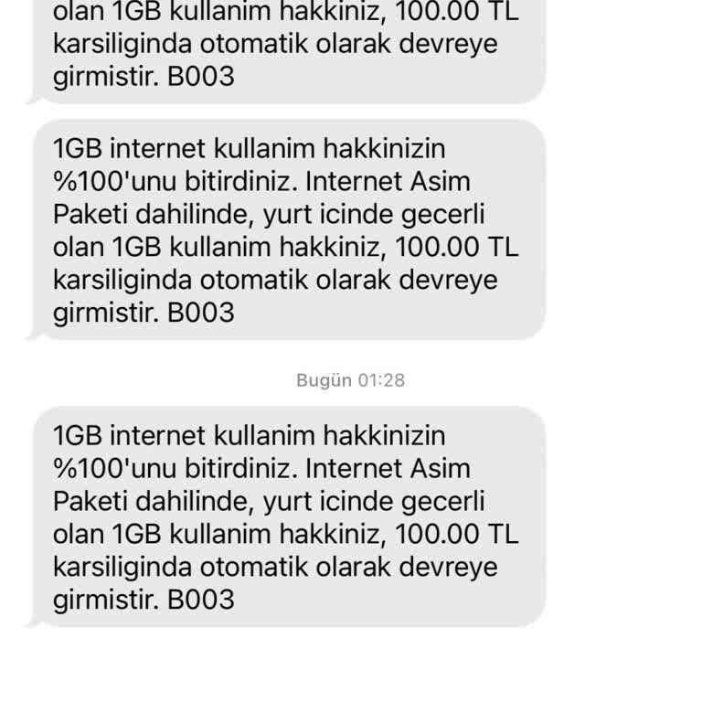 Vodafone-onaysız Aşım Paketi Yenileme