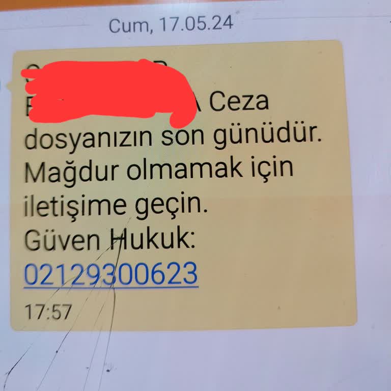 Güven Hukuk (Sms) Güven Hukuk SMS Mesajı