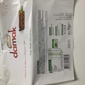 Nestle Damak Çikolatada Antep Fıstığı Kabuğu
