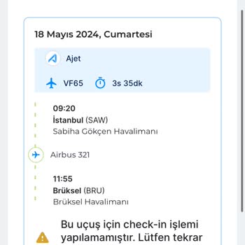 Ajet Check-in Asla Yapılamıyor, Ve İlgisiz Müşteri Hizmetleri