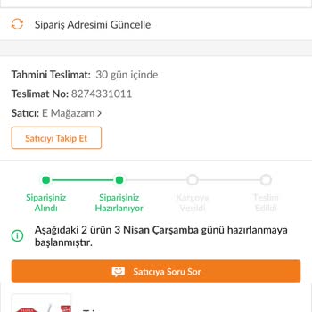 Trendyol'dan Ürünüm 2 Aydır Gelmedi