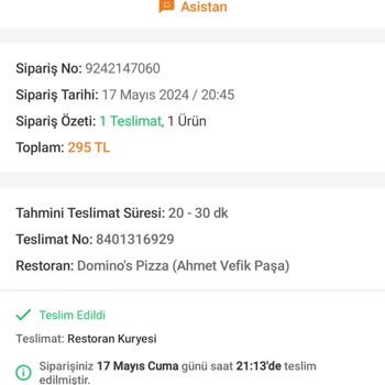 Kestel Domino's 45 Dakikada Getirdi Ama...