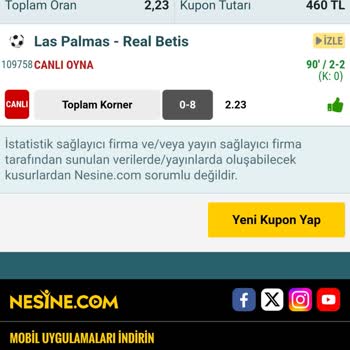 Nesine Kuponumda Beklenmedik Değişiklikler Yaşandı!