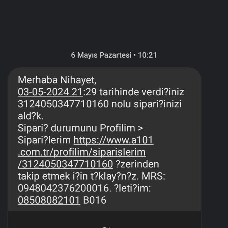 A101 Ürünüm Teslim Edilmedi