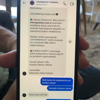 Gavanna Yanlış Ürün Geldi Ve Değişim Yapılmadı