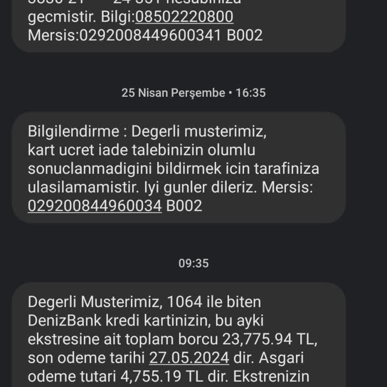 Denizbank Benim Para İade Mi Yapsın