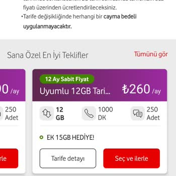 Vodafone Devam Kampanyası Fiyat Artışı