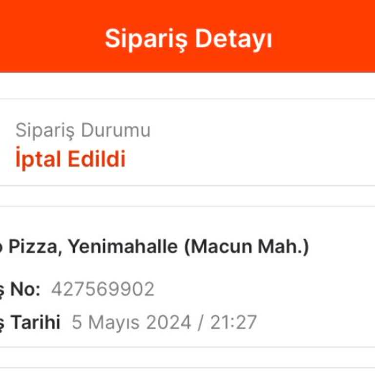 Sbarro Para İadesi Yapmıyor
