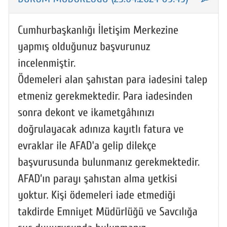 T. C. Cumhurbaşkanlığı CİMER Çözüm Sunmuyor