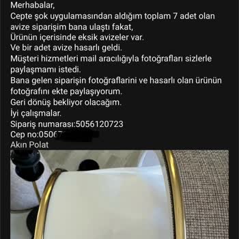 Cepte Şok'tan Eksik Ve Hasarlı Avize Hayal Kırıklığı