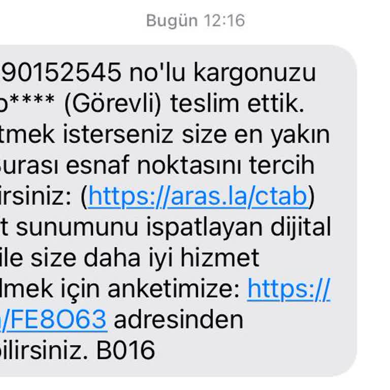 Aras Kargo Şerifali Kargomu Sürekli Başkasına Teslim Ediyor!