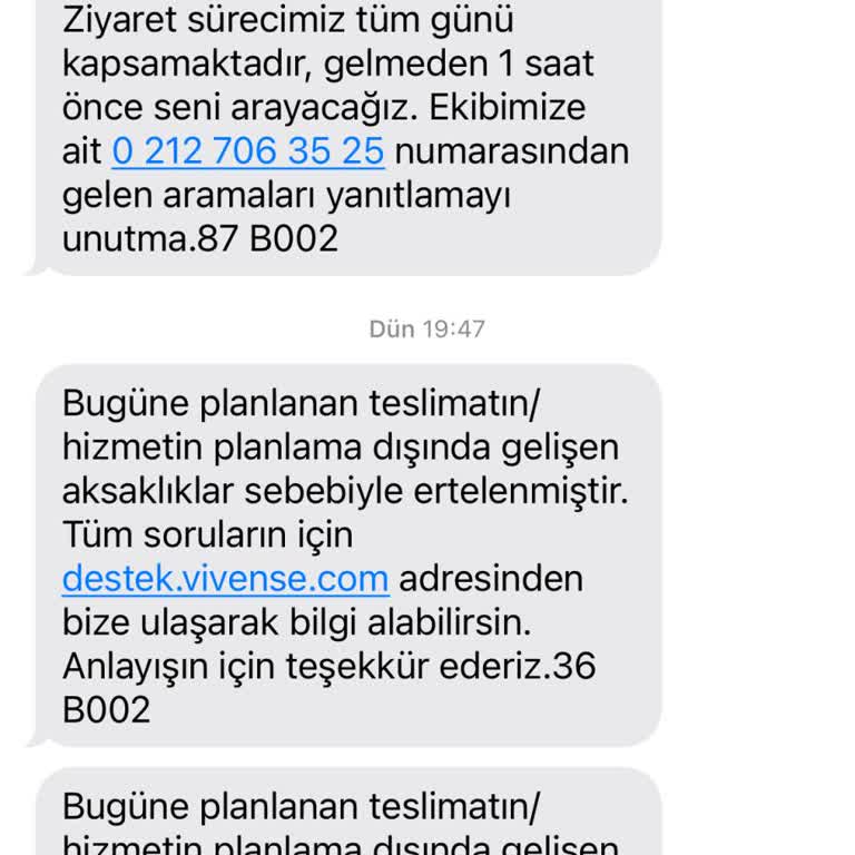 Vivense Balıkesir Teslimat Sıkıntısı