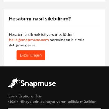 Snapmuse Abonelik İptali Acilen