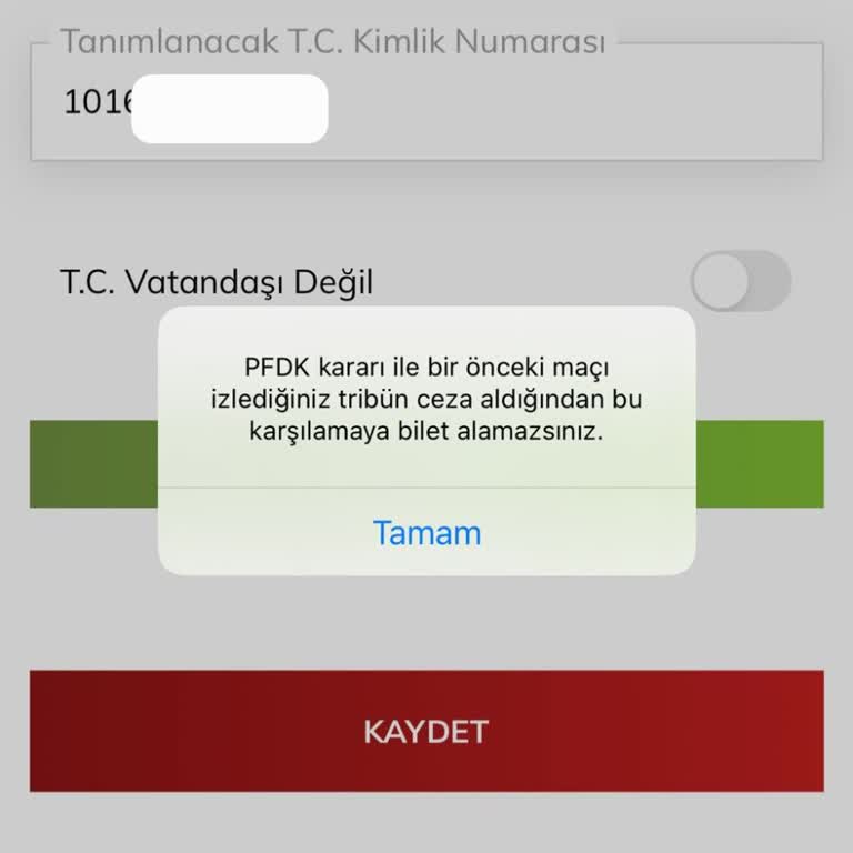 Passolig Cezalı Tribün Hatası