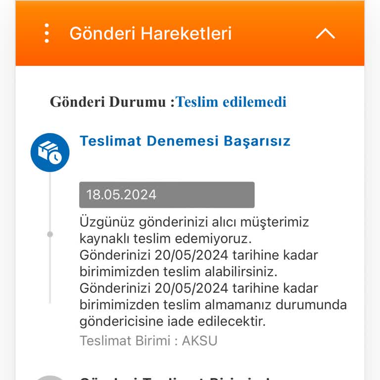 MNG Kargo Aksu Şubesi Kargomu Getirmiyor