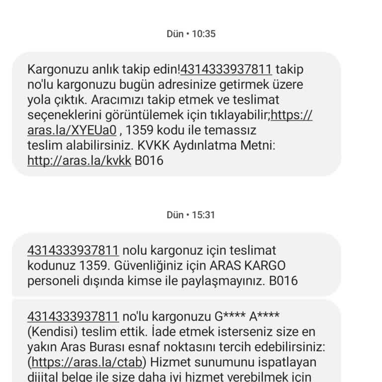 Aras Kargo Teslim Edilmeyen Kargonun Teslim Edildi Söylenmesi