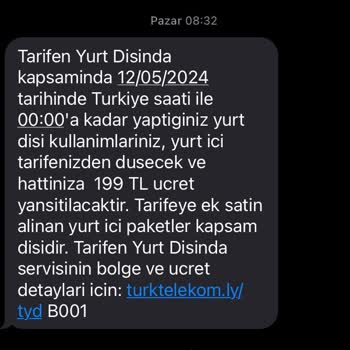 Türk Telekom Usulsüz Yurt Dışı Harcama Fatura Yansıtılması