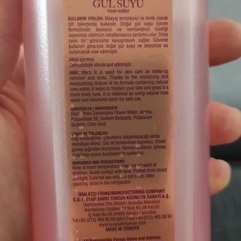 Eyüp Sabri Tuncer Gül Suyu Ciltte Alerji