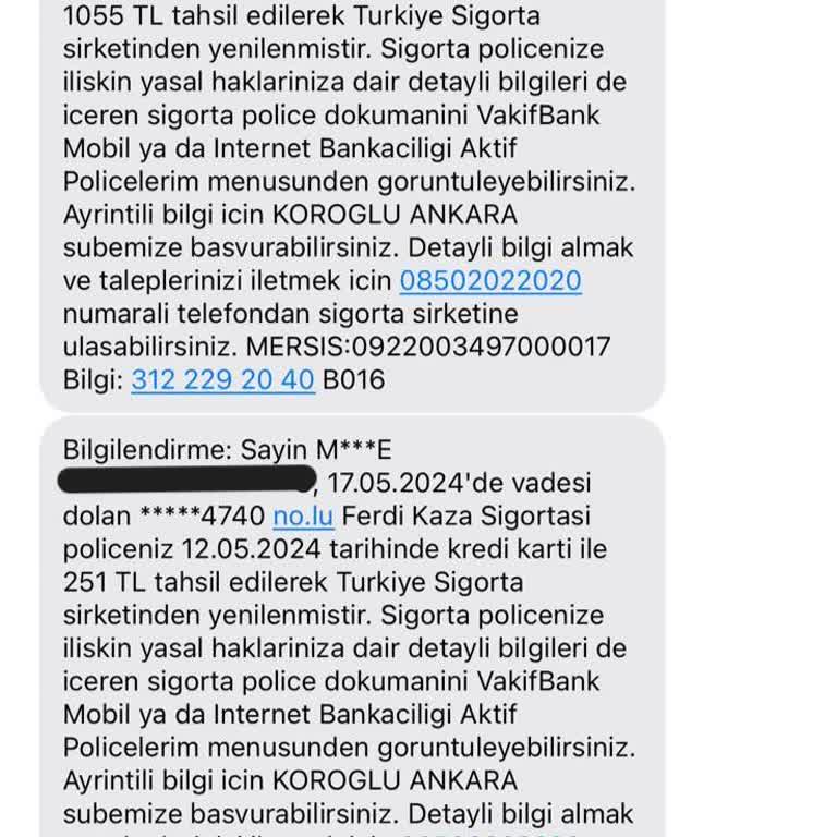 VakıfBank Türkiye Sigorta Ferdi Kaza Sigortası İptali