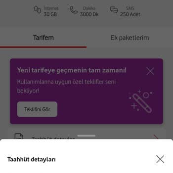 Vodafone Tarife Ücreti Sorunu