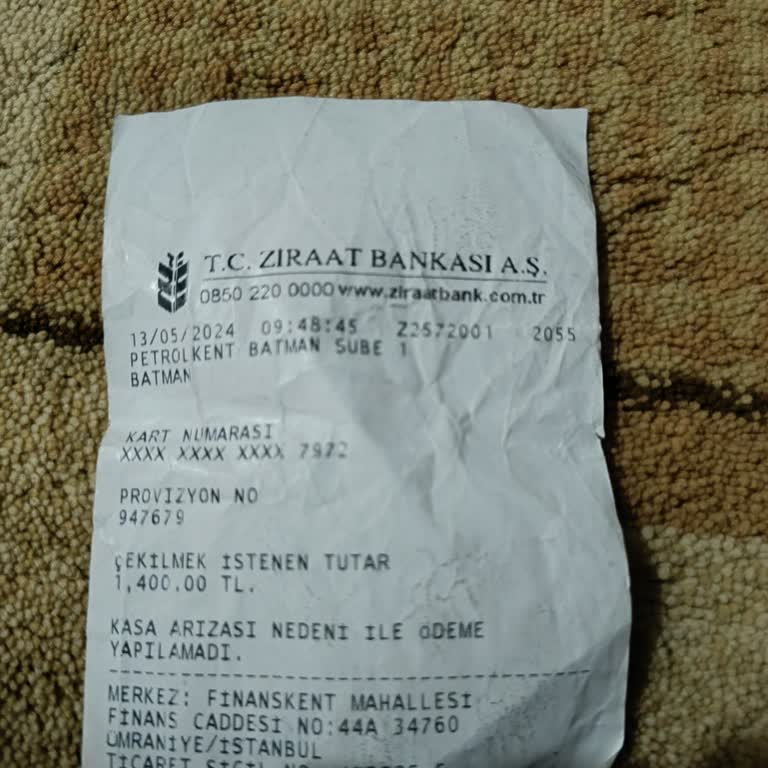 Ziraat Bankası ATM Mağduru Oldum