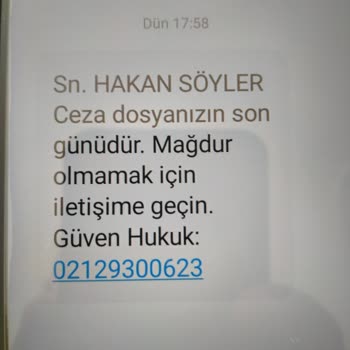 Güven Hukuk (Sms) Haksız İcra Mesajlarına Karşı Tepkim