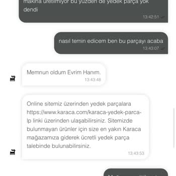 Karaca Züccaciye Yedek Parça Bulunmaması Ve İlgisizlik