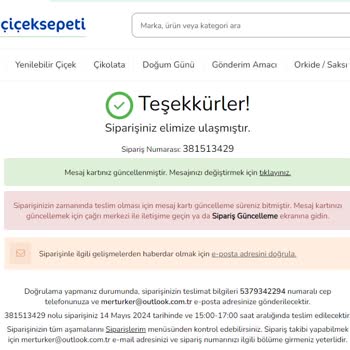 Çiçek Sepeti Mağduriyeti.!