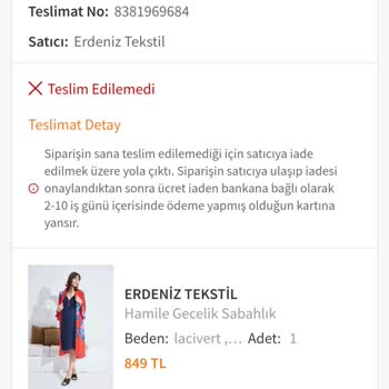 Sürat Kargo Kargomun Bana İletilmesini Talep Ediyorum.