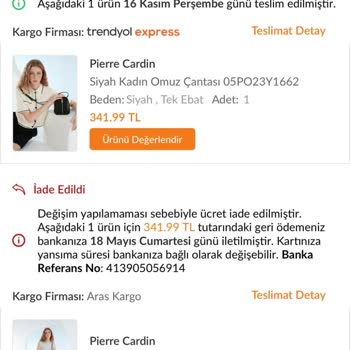Trendyol Pierre Cardin Çanta Fermuar Sorun