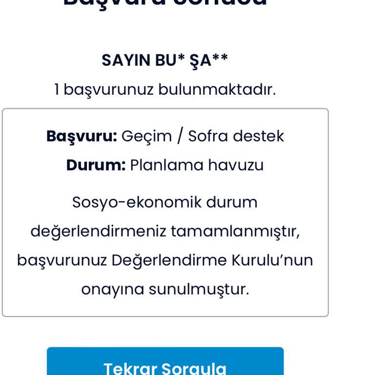 İBB - İstanbul Büyükşehir Belediyesi Yardım Onayı Sonucu