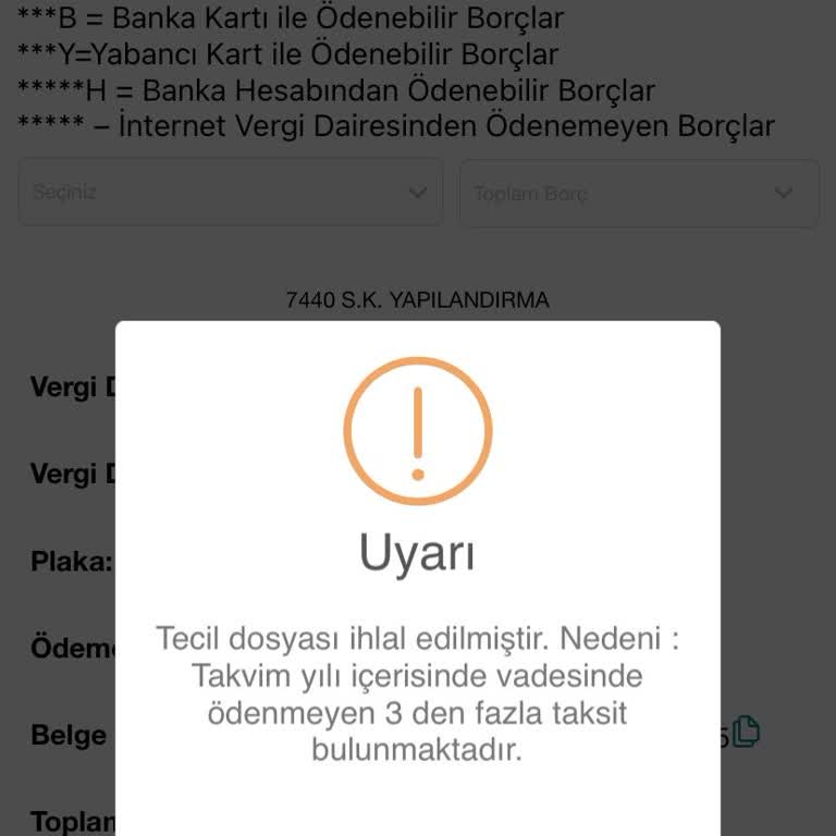 Gelir İdaresi Başkanlığı Tecil Dosyası İhlal Edilmiştir.