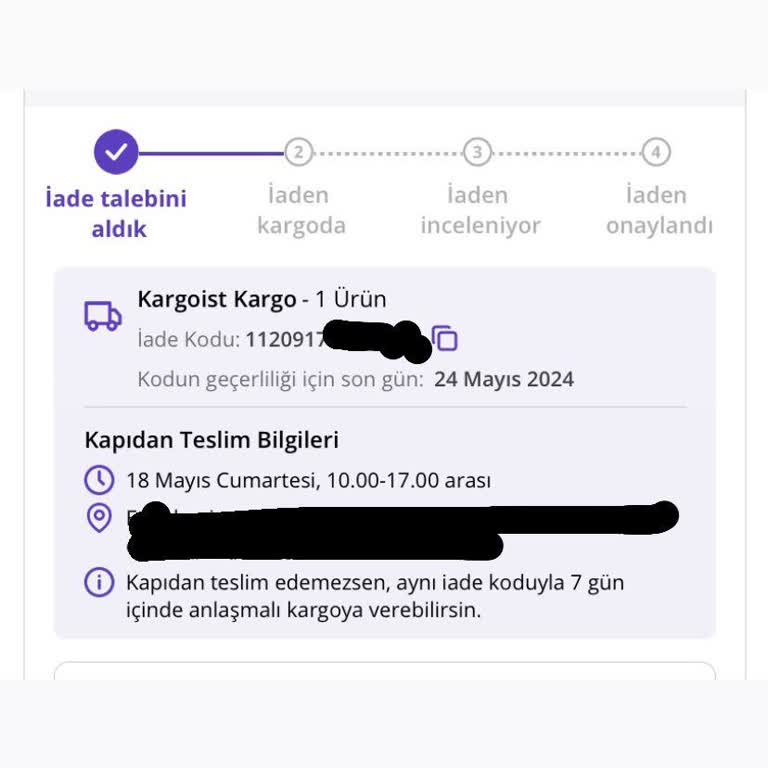 N11/Kargoİst Belirttiği Günde İade Edeceğim Ürünü Almaya Gelmedi.