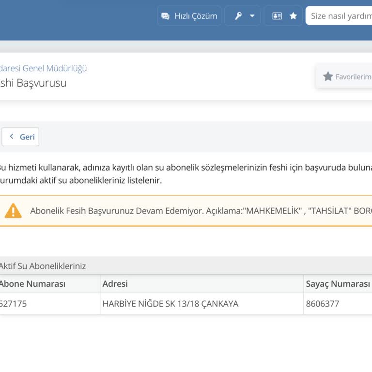 ASKİ Benden Önceki Abonenin Borcu Yüzünden Beni Mağdur Ediyor