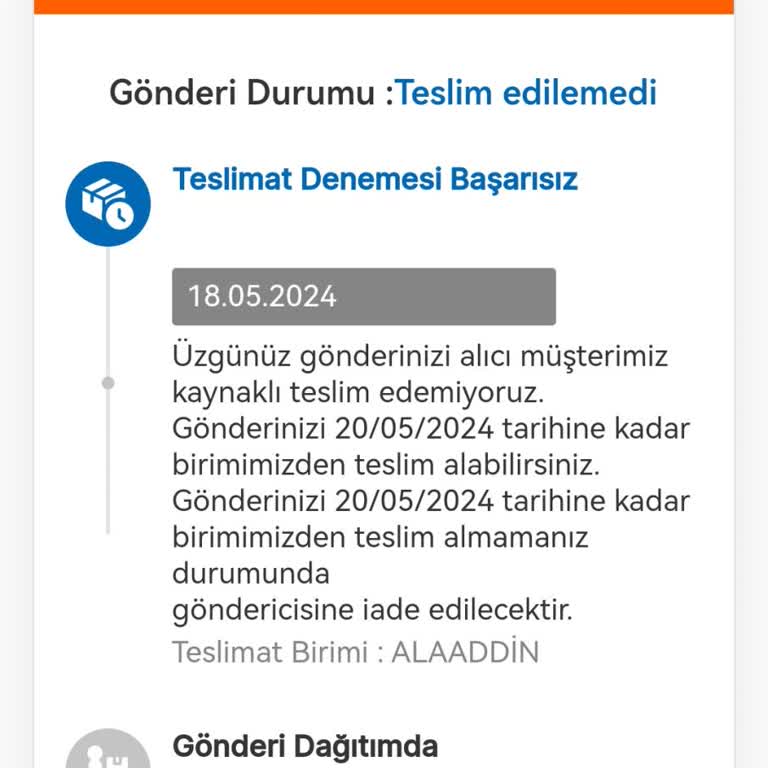 MNG Kargo Teslim Edilememe Problemi