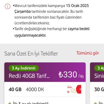 Vodafone Müşteri Hizmetleri Sözünde Durmuyor.