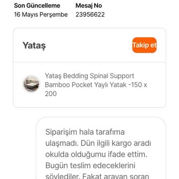 Yataş Ürün Teslimatım Yapılmıyor