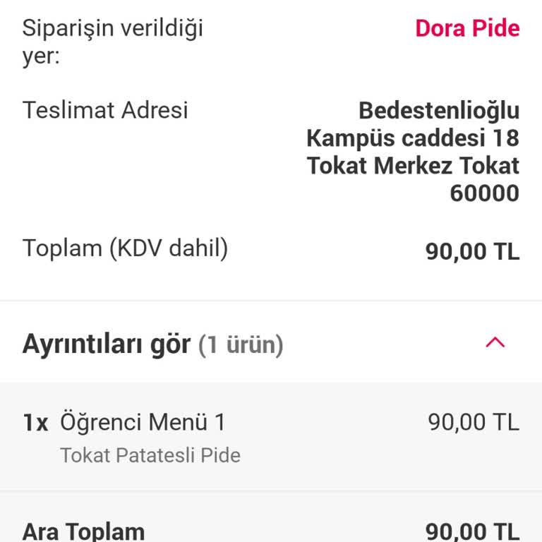 Yemek Sepeti Eksik Menü Getirildi