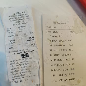KFC De Aldığım Yiyecekte Eksik Soğuk Ve Peçetesiz