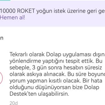 Dolap Hesabım Kapanıyor
