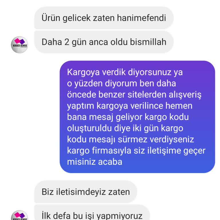 Kodex Korse Kodex Tayt Paramı Aldı Ama Ürünüm Gelmedi